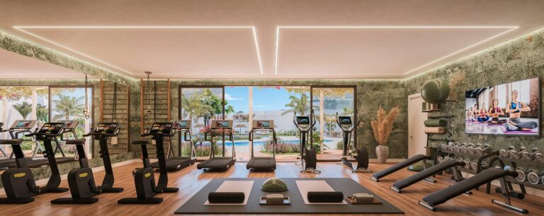 Amaranta Living Casares Golf Exxacon viviendas de obra nueva en la Costa del Sol con gimnasio