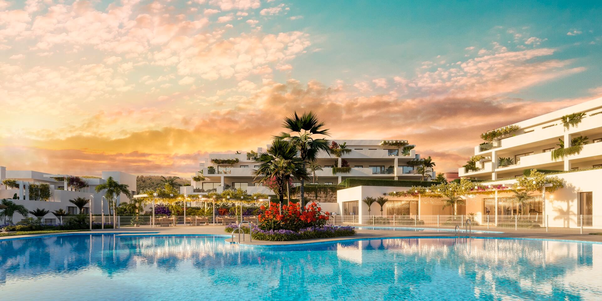 Amaranta Living Casares Golf Exxacon viviendas de obra nueva en la Costa del Sol con magníficas zonas comunes